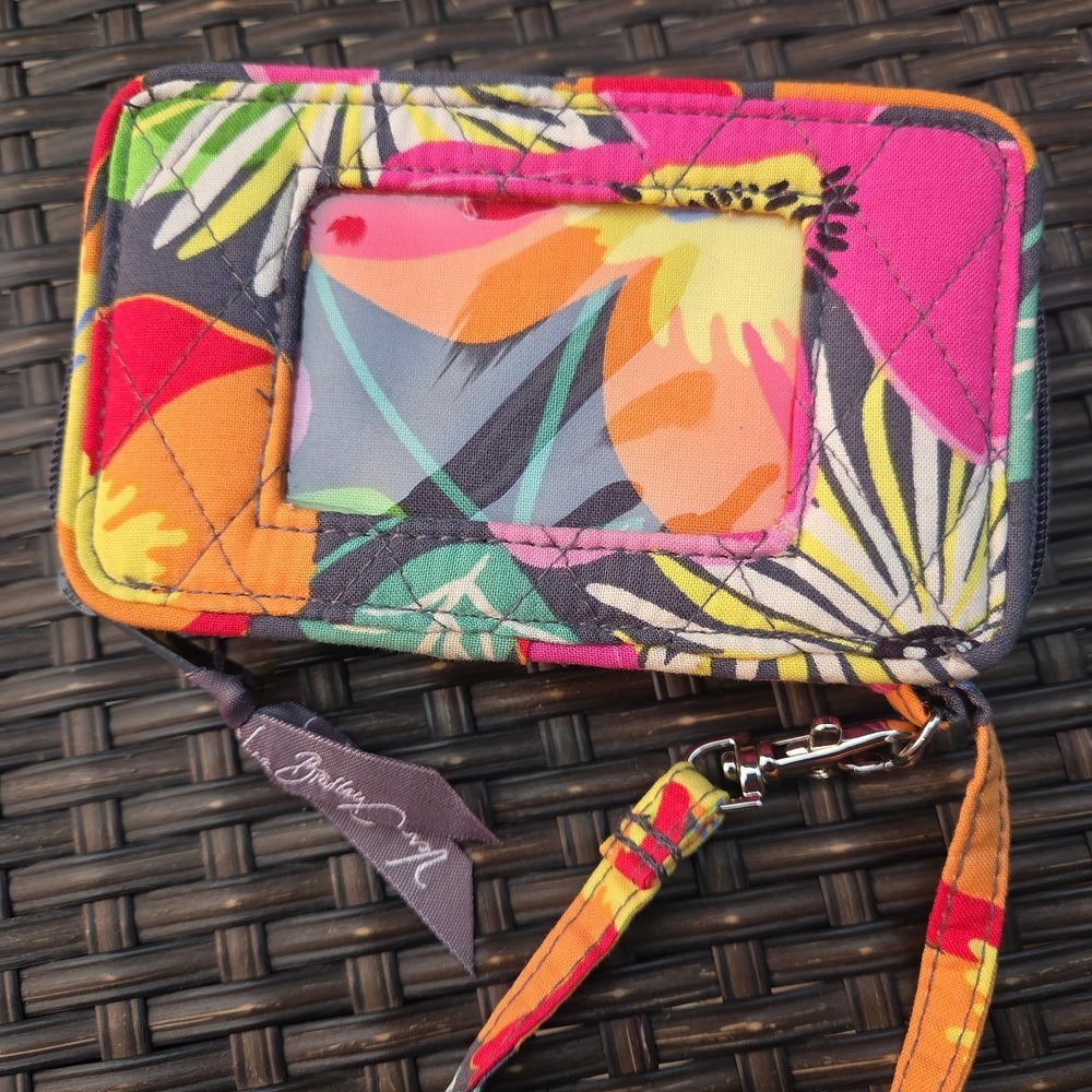 Vera Bradley Floral Wristlet Wallet ID Phone Jazzy Bloom Summer Floral Island - Picture 3 of 11